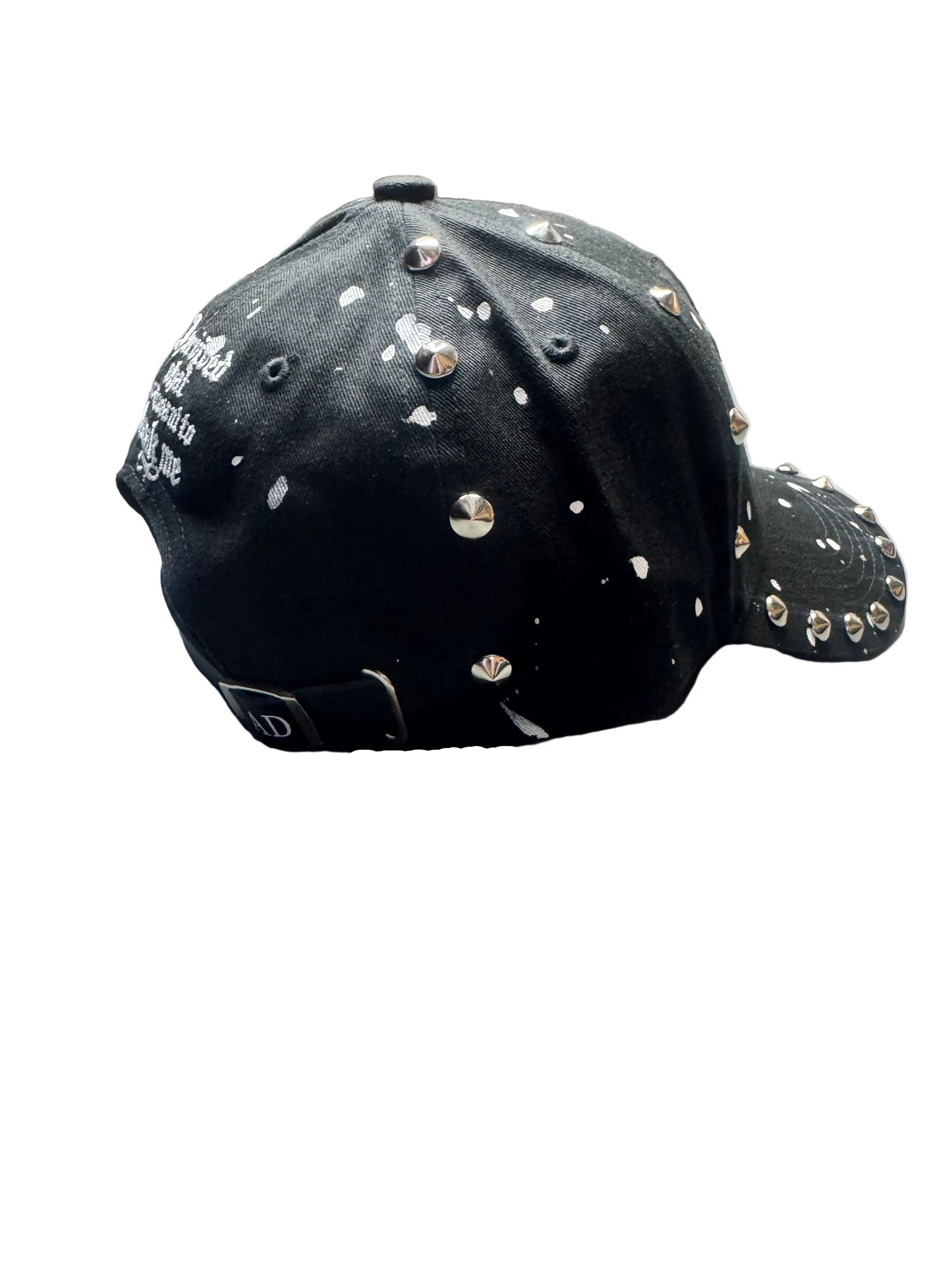 Adela Dolore Black Studded painted Hat
