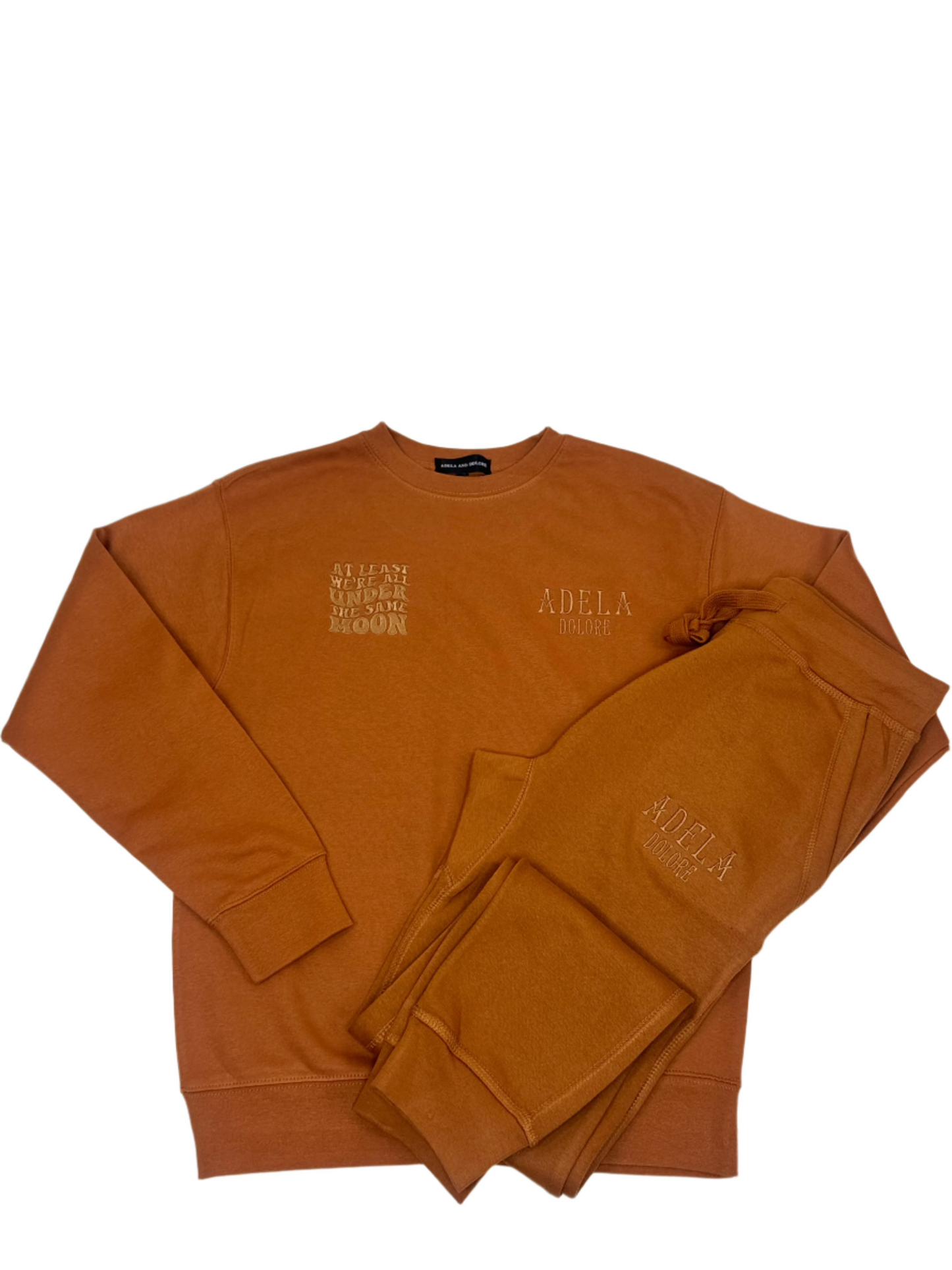 BURNT ORANGE SWEATSUIT